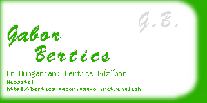 gabor bertics business card